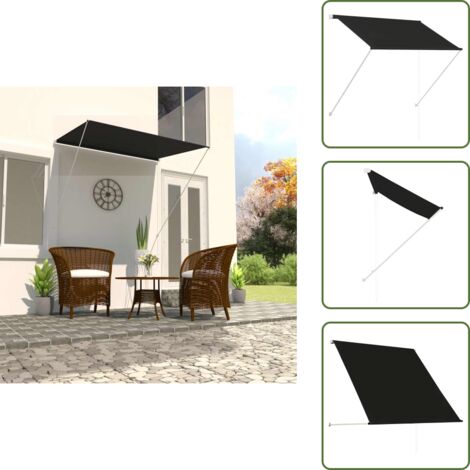 Tenda da sole per terrazza - vidaXL Tenda da Sole Retrattile 150x150 cm Antracite - Tenda da sole impermeabile