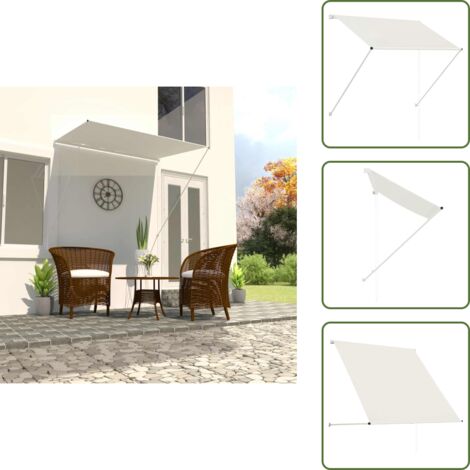 Tenda da sole per terrazza - vidaXL Tenda da Sole Retrattile 150x150 cm Crema - Tenda da sole impermeabile