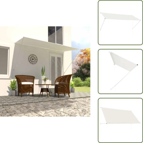 Tenda da sole per terrazza - vidaXL Tenda da Sole Retrattile 300x150 cm Crema - Tenda da sole impermeabile
