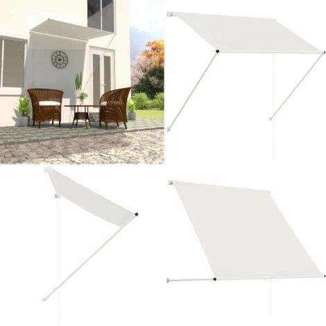 Tenda da Sole Retrattile 150x150 cm Crema - Tenda da sole per finestra - Tenda da sole per balcone