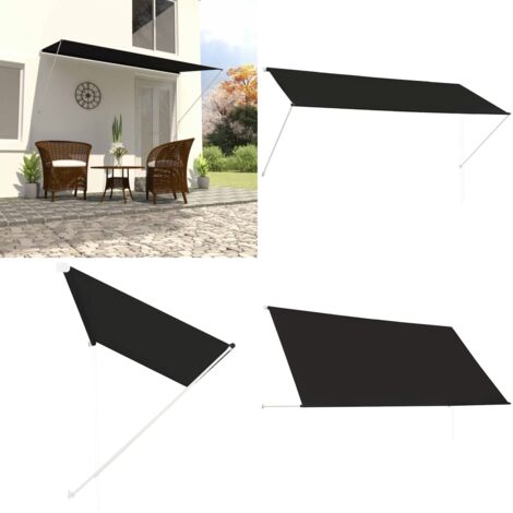 Tenda da Sole Retrattile 300x150 cm Antracite - Tenda da sole per finestra - Tenda da sole per terrazza