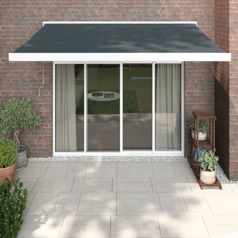 Tenda da Sole per Esterno, Tende da Sole per Balconi, Tende Balcone,  Tettoia per Esterni, Resistente ai Raggi UV (Color : B/Gray+White, Size :  W-4M)