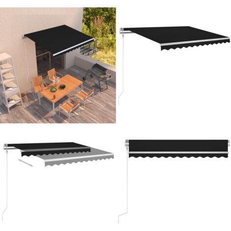 Tenda da Sole Retrattile Automatica 300x250 cm Antracite - Tenda da sole automatica - Tenda da sole esterna