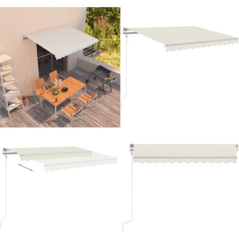 Tenda da Sole Retrattile Automatica 300x250 cm Crema - Tenda da sole esterna - Tenda da sole automatica