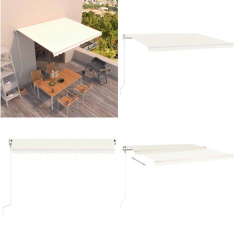 Tenda da Sole Retrattile Automatica 450x300 cm Crema - Tenda da sole esterna - Tenda da sole automatica