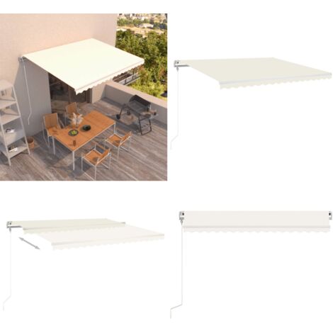 Tenda da Sole Retrattile Automatica 450x350 cm Crema - Tenda da sole esterna - Tenda da sole automatica