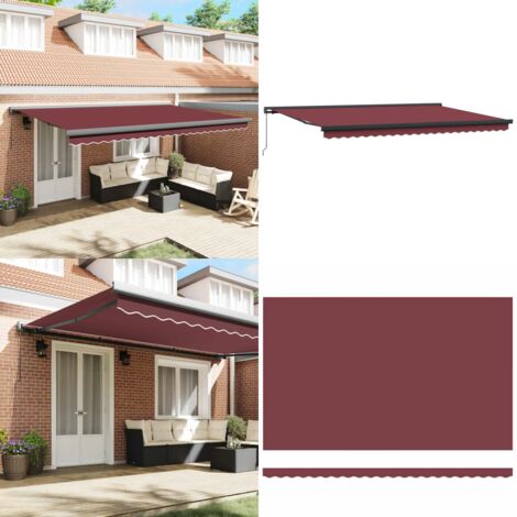 Tenda da Sole Retrattile Automatica Bordò 300x250 cm - Tenda da sole automatica - Protezione dal sole