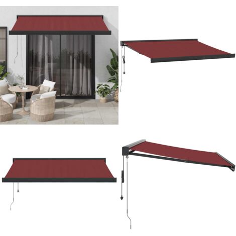 Tenda da Sole Retrattile Automatica Bordò 350x250 cm - Tenda da sole automatica - Protezione dal sole