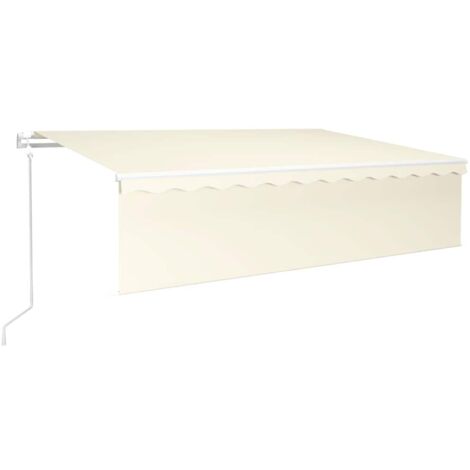 Tenda da Sole Retrattile Automatica con Parasole 6x3 m Crema vidaXL