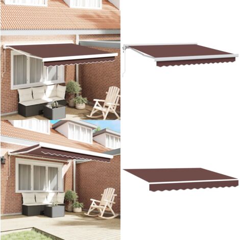 Tenda da Sole Retrattile Automatica Marrone 300x250 cm - Tenda da sole automatica - Protezione dal sole