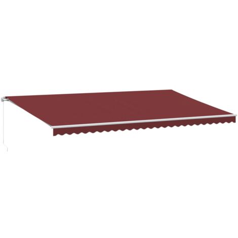 Tenda da Sole Retrattile Manuale Bordò 600x350 cm vidaXL