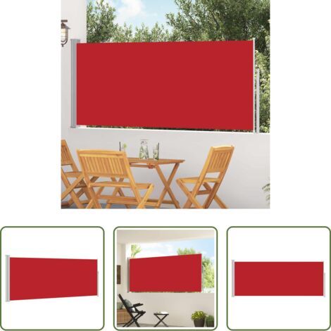 Tenda da sole retrattile - Tenda da Sole Laterale Retrattile 120 x 300 cm Rossa