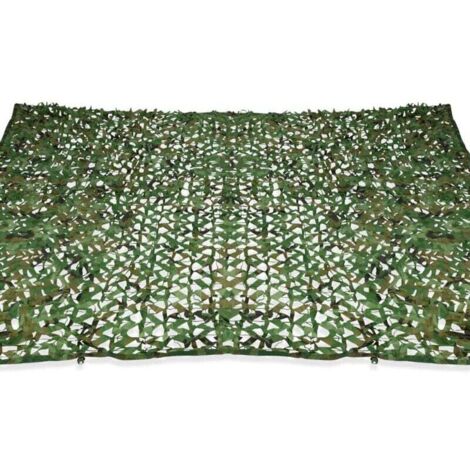 Tenda da sole rettangolare con disegno mimetico, 5x4 metri, traliccio verde