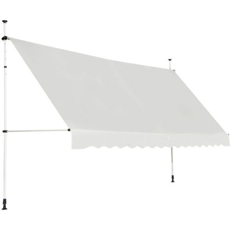 Tenda da sole telescopica e retrattile, Tenda parasole resistente ai raggi UV impermeabile con manovella 200x125cm Beige