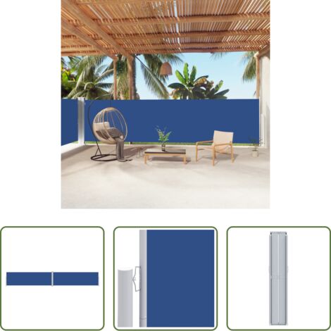 Tenda da sole -  Tenda Laterale Retrattile Blu 160x1000 cm