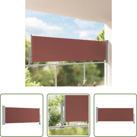 Tenda da sole - Tenda Laterale Retrattile per Patio 100x300 cm Marrone