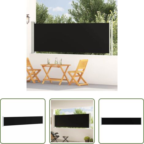 Tenda da sole -  Tenda Laterale Retrattile per Patio 117x600 cm Nera