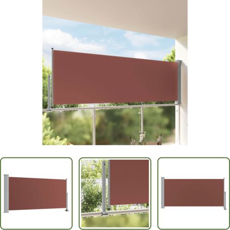 Tenda da sole - Tenda Laterale Retrattile per Patio 120x300 cm Marrone