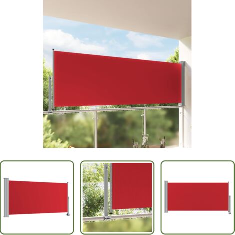 Tenda da sole - Tenda Laterale Retrattile per Patio 120x300 cm Rossa