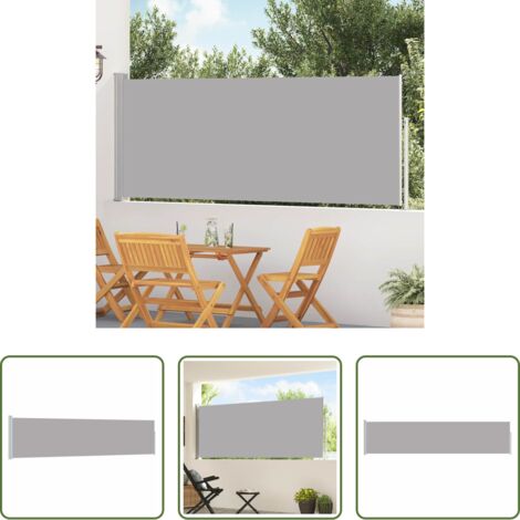Tenda da sole -  Tenda Laterale Retrattile per Patio 120x500 cm Grigia