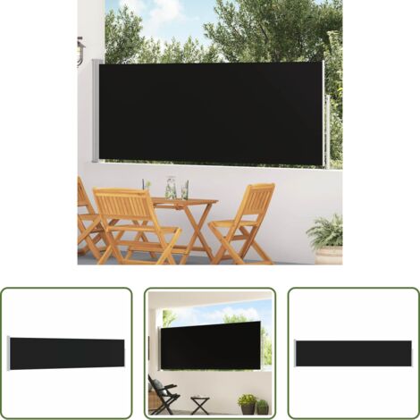 Tenda da sole -  Tenda Laterale Retrattile per Patio 120x500 cm Nero