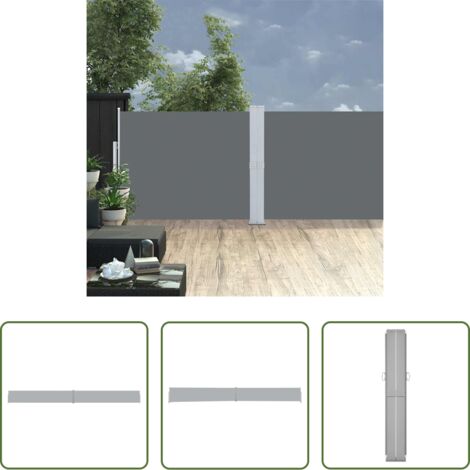Tenda da sole -  Tenda Laterale Retrattile per Patio 140x1200 cm Antracite