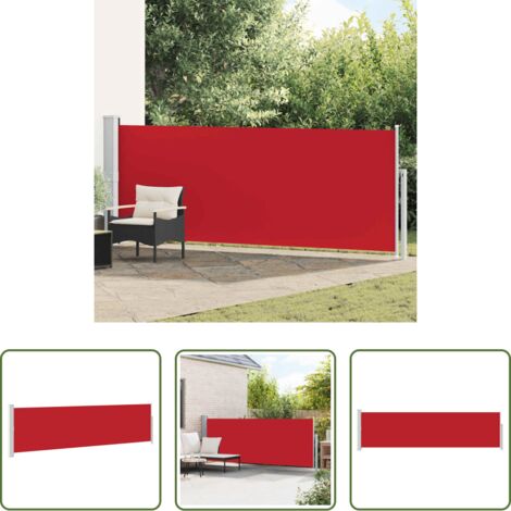 Tenda da sole -  Tenda Laterale Retrattile per Patio 140x500 cm Rossa
