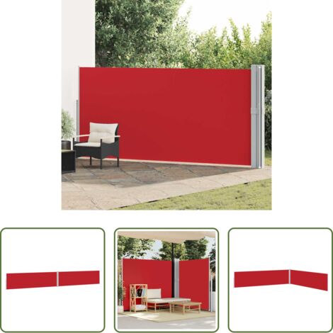 Tenda da sole -  Tenda Laterale Retrattile per Patio 170x1200 cm Rossa