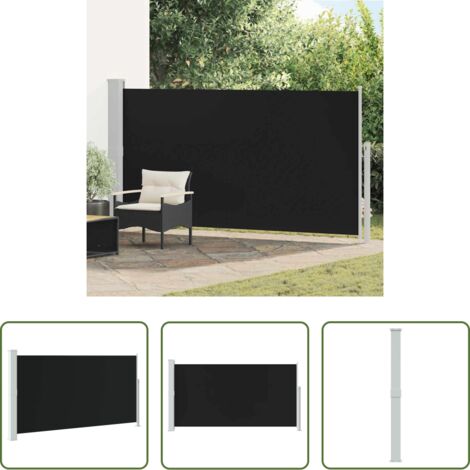 Tenda da sole - Tenda Laterale Retrattile per Patio 170x300 cm Nera