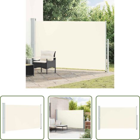 Tenda da sole - Tenda Laterale Retrattile per Patio 180x300 cm Crema