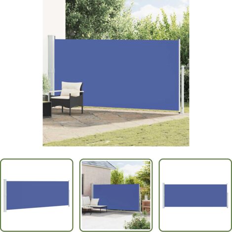 Tenda da sole - Tenda Laterale Retrattile per Patio 180x500 cm Blu