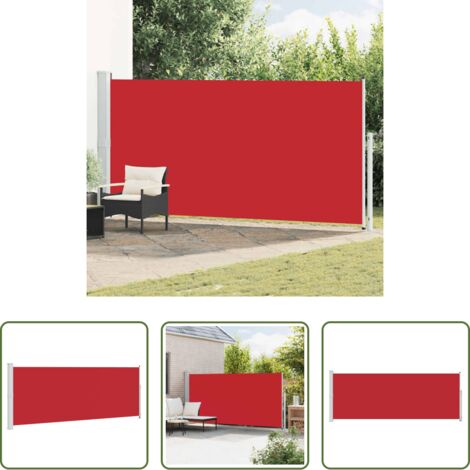 Tenda da sole - Tenda Laterale Retrattile per Patio 180x500 cm Rossa