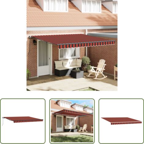 Tenda da sole -  Tenda Retrattile arancione e marrone 400 × 350 cm