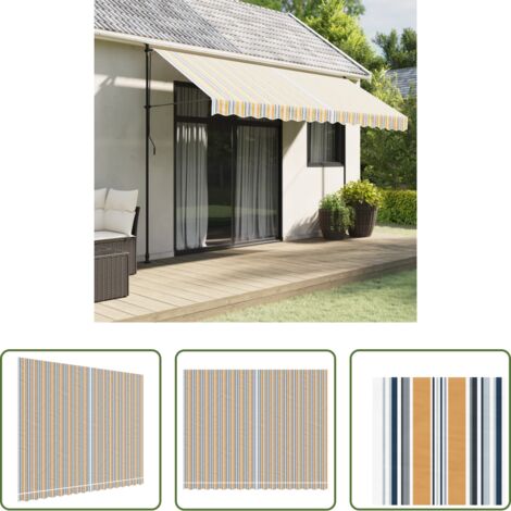 Tenda da sole -  Tessuto di Ricambio per Tenda Strisce Multicolore 4x3 m
