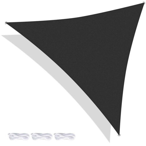 Tenda da sole triangolare in tessuto grigio scuro 360x360x360 cm Ambiance