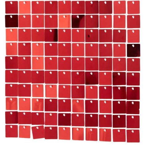 Tenda decorativa "Glitter" quadrata 30x30 per il natale -Rosso