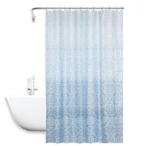 Tenda Doccia Antimuffa Impermeabile 180x200cm Con 12 Anelli Bagno Maioliche 87034