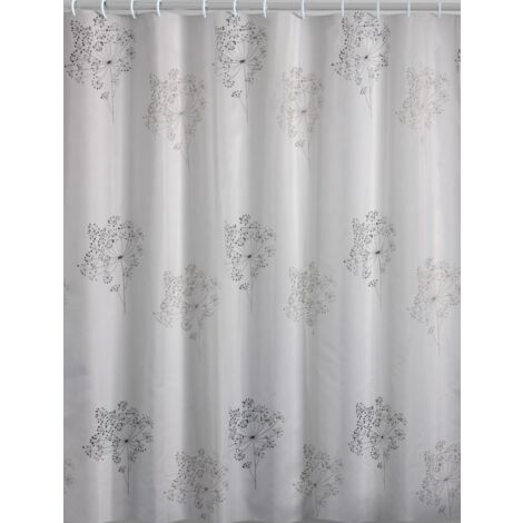 Tenda doccia bagno in poliestere parfume bianco/nero - 180x200 cm