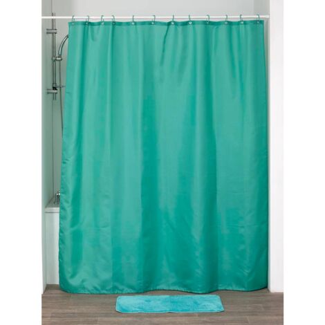 Tenda doccia in poliestere 180x200 cm 12 anelli pp - verde caraibi - Tendance