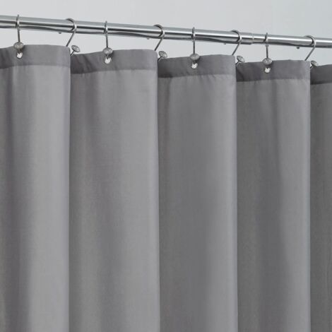 Tenda doccia in tessuto impermeabile, morbida e leggera, lavabile in lavatrice, 180x200 cm, Grigio
