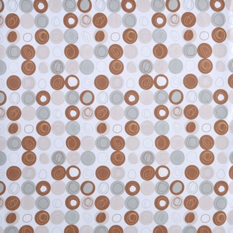 TENDA DOCCIA IN TESSUTO MARRONE 180X200 RIBOT