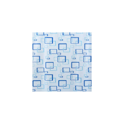 TENDA DOCCIA IN VINILE AZZURRO 180X200 TEOREMA
