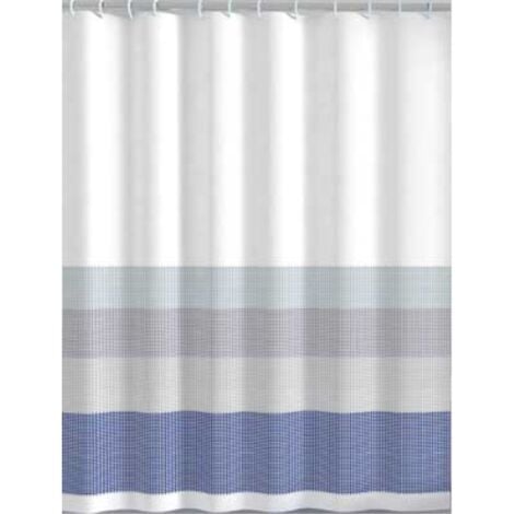 Furlinic Tende Doccia Anti-Muffa Tessuto in Poliestere Grande Tende Doccia  Impermeabile Lavabile Tenda Vasca da Bagno con 16 Ganci Tenda Doccia Grigio  240x180cm.