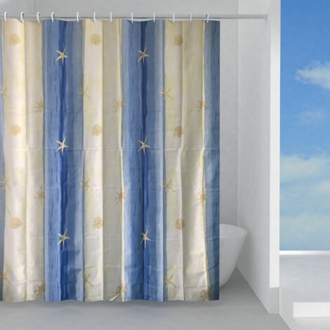 TENDA DOCCIA OLTREMARE TESSUTO - 180X200 Beige/Azzurro