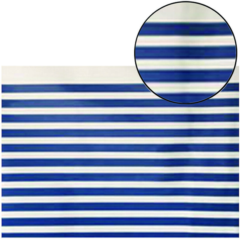 Tenda doccia peva bianca/blu striscia - cm 180x200