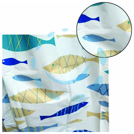 TENDA DOCCIA PEVA  PESCI  - cm 120x200  FER-319614