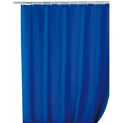 Tenda per la Doccia in Tessuto Colore: Blu Anelli Inclusi 180 x 200 cm Ridder 423930-350 