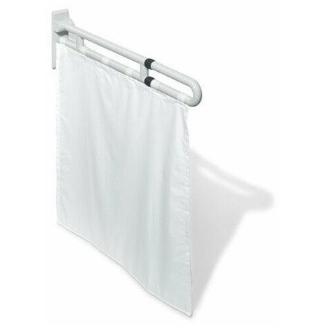 Tenda doccia SERIE 801 bianco / argento 100% Trevira CS nero