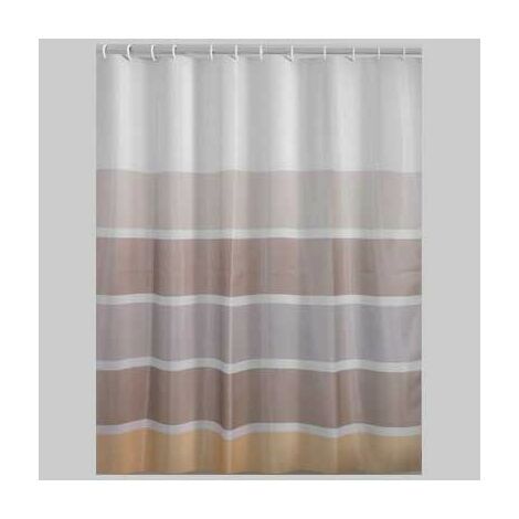 Furlinic Tende Doccia Anti-Muffa Tessuto in Poliestere Grande Tende Doccia  Impermeabile Lavabile Tenda Vasca da Bagno con 16 Ganci Tenda Doccia Grigio  240x180cm.