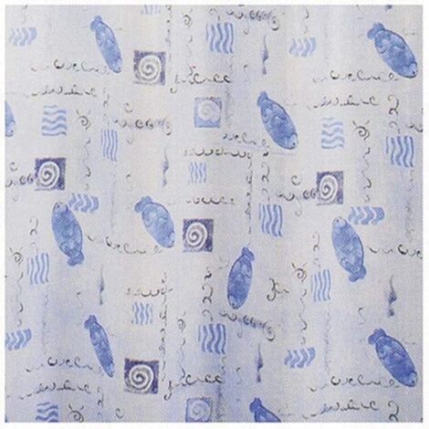 TENDA DOCCIA TRE LATI VASCA DUE LATI 240x200 ACQUARELLO Vinile PVC Rinforzato